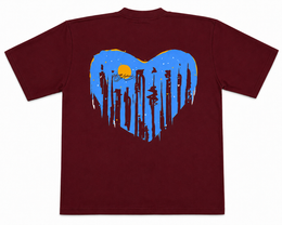 Camiseta Oversized Vinho