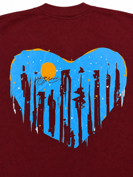 Camiseta Oversized Vinho