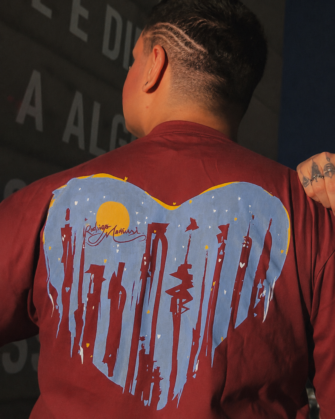 Camiseta Oversized Vinho
